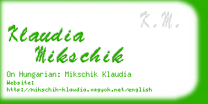 klaudia mikschik business card